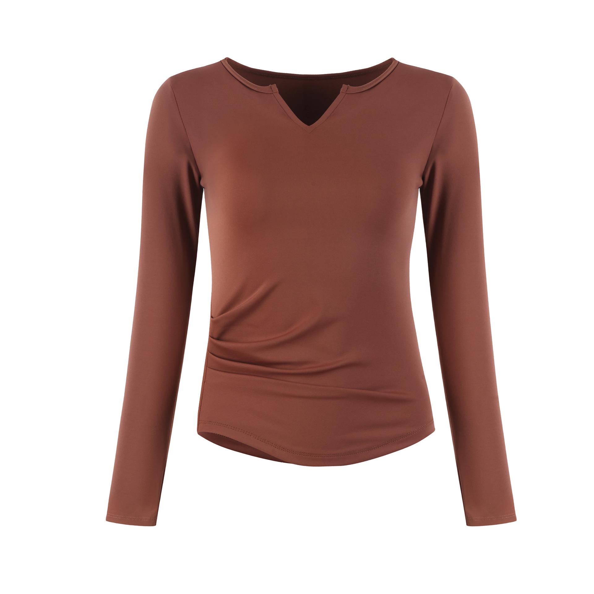 

Женская футболка для йоги с длинным рукавом 2022 - Приятная к коже, мягкая, высокоэластичная, для спортзала и бега Small