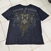 Dark Purple Street Affliction Big wing T shirt Vintage Clothing Punk Hip Hop Graphic Print Oversized tops Men Round Sleeve tee