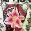 Creative Orchid Lily Simulation Flower Keychain  Backpack Decoration Accessories