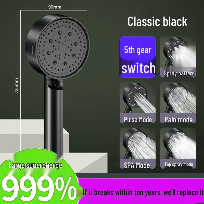 

Ручная насадка для душа с турбинной форсункой, работающая под давлением, для бытового использования