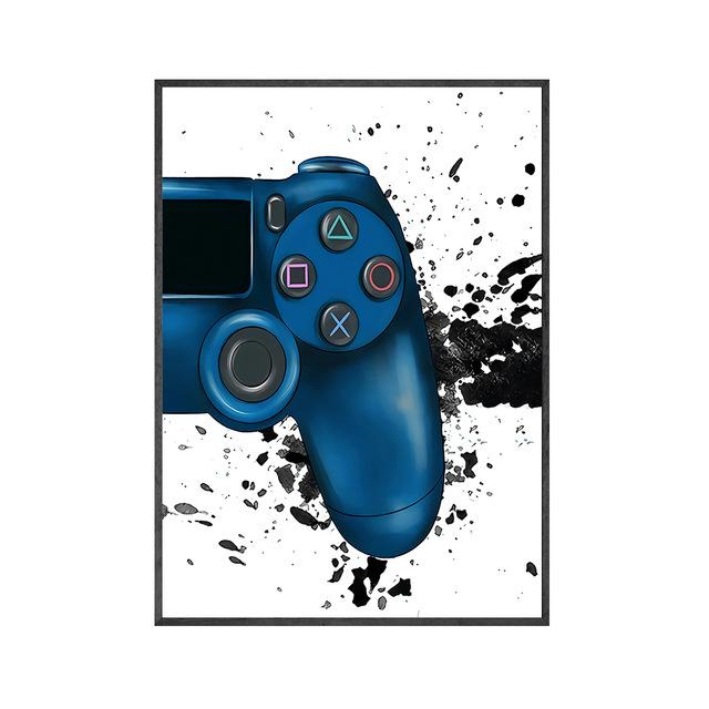 Nordic Poster HD Print Canvas Painting New Design Boys Game Black Illustration Gamer Quotes Wall Art Kids Art Picture Home Decor