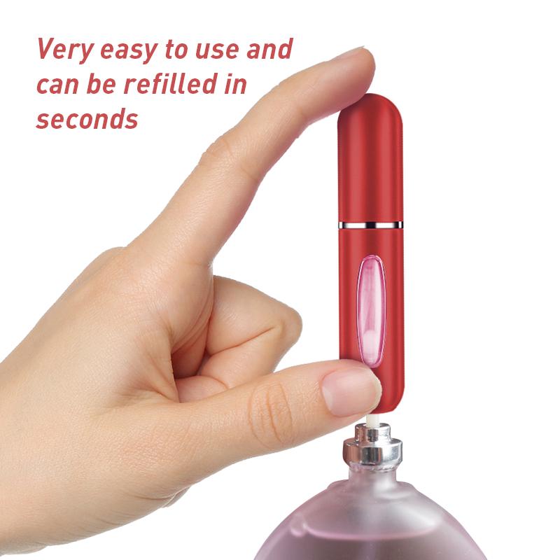 Aluminum 5ml Rechargeable Metal Perfume Portable Makeup Bottle