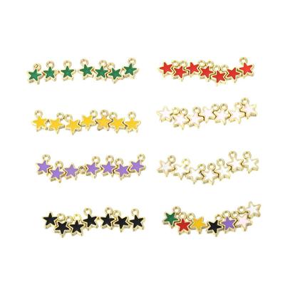 50 sztuk/partia Mini gwiazdki prezenty dla dziewczyny zawieszki Charms kobiety dla DIY kolczyki naszyjniki komponenty do wyrobu biżuterii