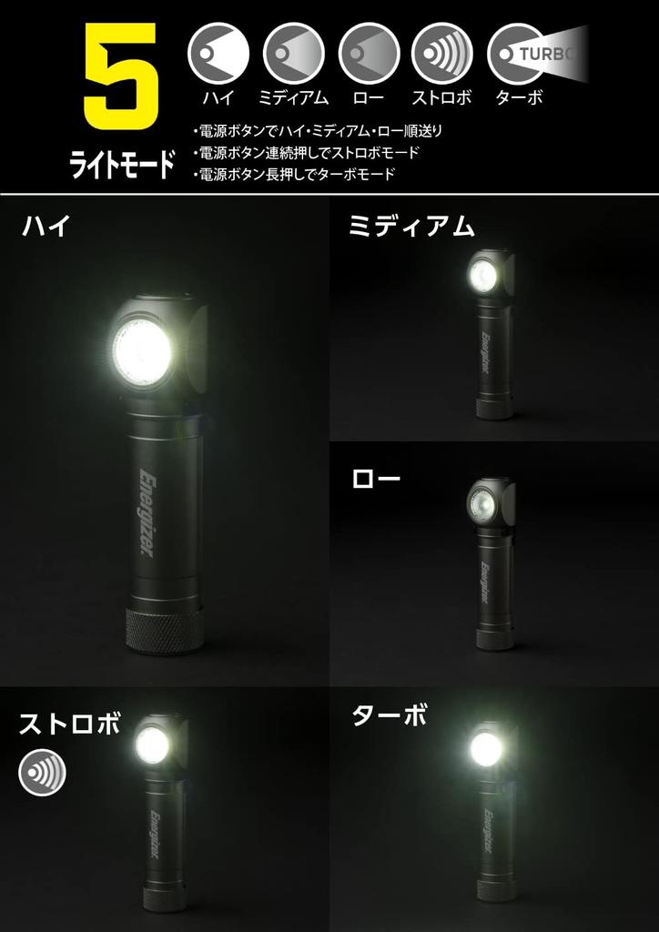 Energizer LED Hybrid Mini Torch Rechargeable and Brightness 400 Run Time 55 HDHRL8 Light, Battery-Operated (Maximum Lumens/Maximum Hours), Silver,