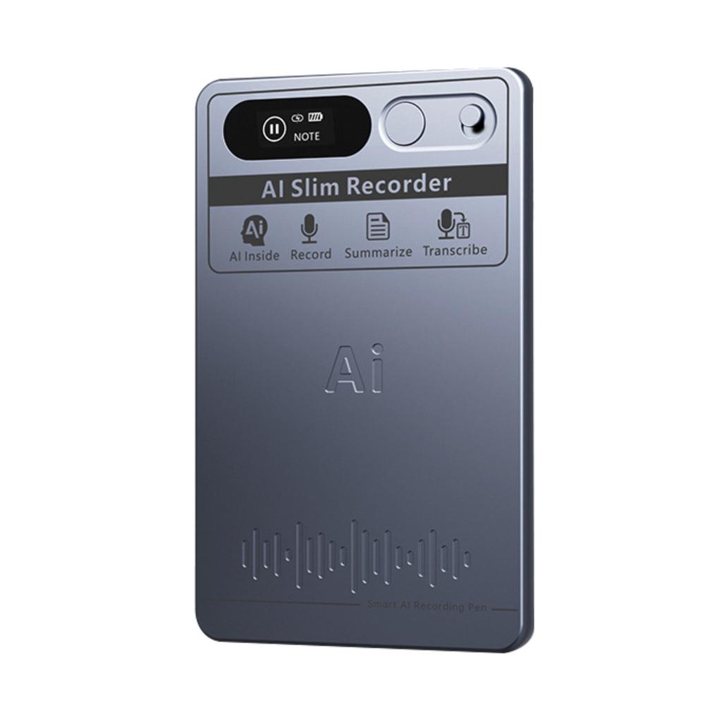 AI Voice Recorder with Real-Time Transcription & Translation Audio Recording Device App Control for Lectures Meetings Calls