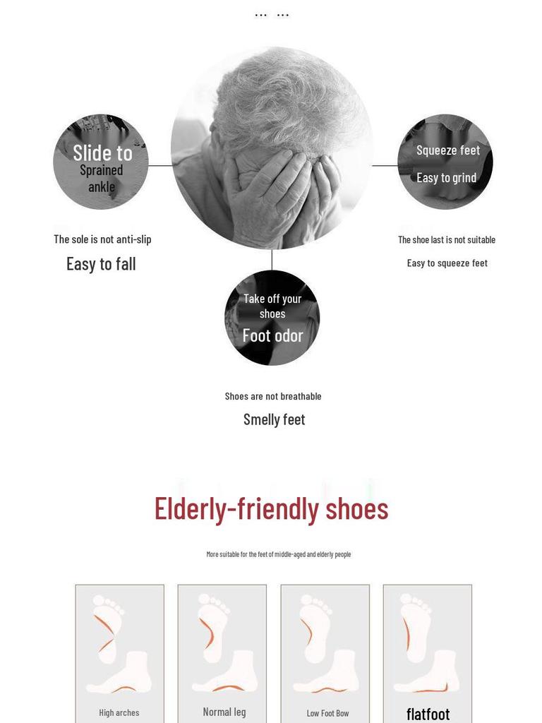 25-Year Anniversary Women's Non-Slip Soft Sole Shoes - Autumn & Spring Style for Middle-Aged and Elderly