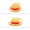 One Piece Creative Ceramic Cup Three Brothers Luffy Ace Sabo Hat Shaped Coffee Cup Set for Kids Drinking Water Tea Cups Gifts