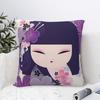 Custom Japanese Girl Sakura Kokeshi Pillowcase Cushion Comfort Throw Pillow Sofa Cushions Used for Home Bedroom Living Room