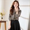 Women's Floral Chiffon Long Sleeve Blouse