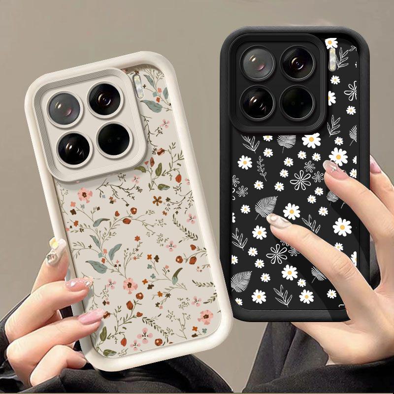 Flower Leaves Plant Pattern Case For Xiaomi Redmi 15C 15 14C 13C 12C A5 Note 12 13 14 Pro Plus 5G 4G 10 11 11S Shockproof Cover