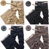 Cargo Pants Men Workwear Cotton Multipocket Durable Casual For Autumn Season
