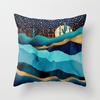 Geometric Peak Sun Whale Creative Office Peach Skin Fleece Pillow Cover Abstract Printed Home Sofa Cushion Cover