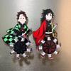 Demon Slayer Kamado Tanjirou Acrylic Magnetic Fridge Magnets Anime Creative Q Version Tomioka Giyuu Decorative Ornaments Gift