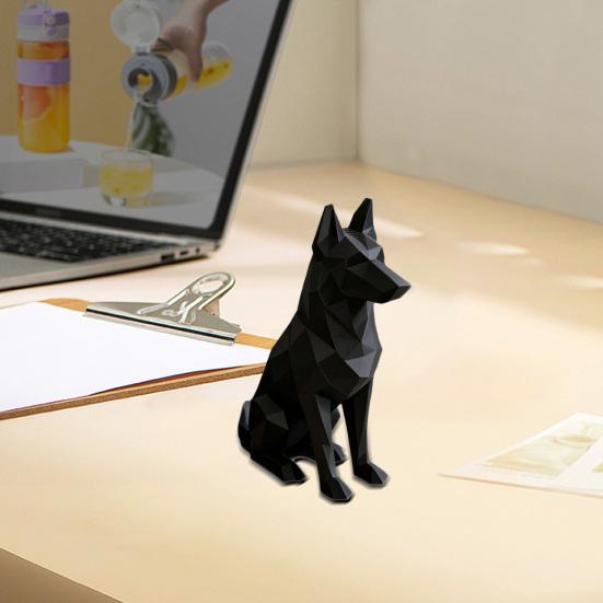 Xiaobudian 3D Printed Geometric Shepherd Dog Ornament, Minimalist Sculpture for Nordic Light Luxury Home Decor, Entry Desk TV Cabinet Accent Gift