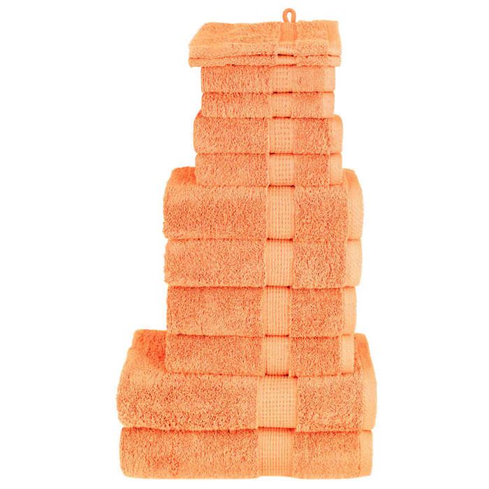 VidaXL Ensemble de Serviettes de Qualité Supérieure 12 pcs, Essuie-mains, Serviettes de Douche, Draps de Bain, Serviettes 137580