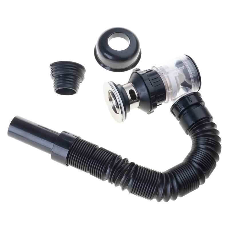 652F Washbasin Sink Drain Plumbing Flexible Drainages Tube Universal Flexible Sink Sewer Pipe Sink Strainer Drainages Hose