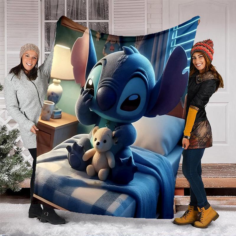 1pc S-Stitch9 Theme Blanket - Digital Print, Polyester, Cozy for All Seasons, Perfect for Outdoor, and Travel