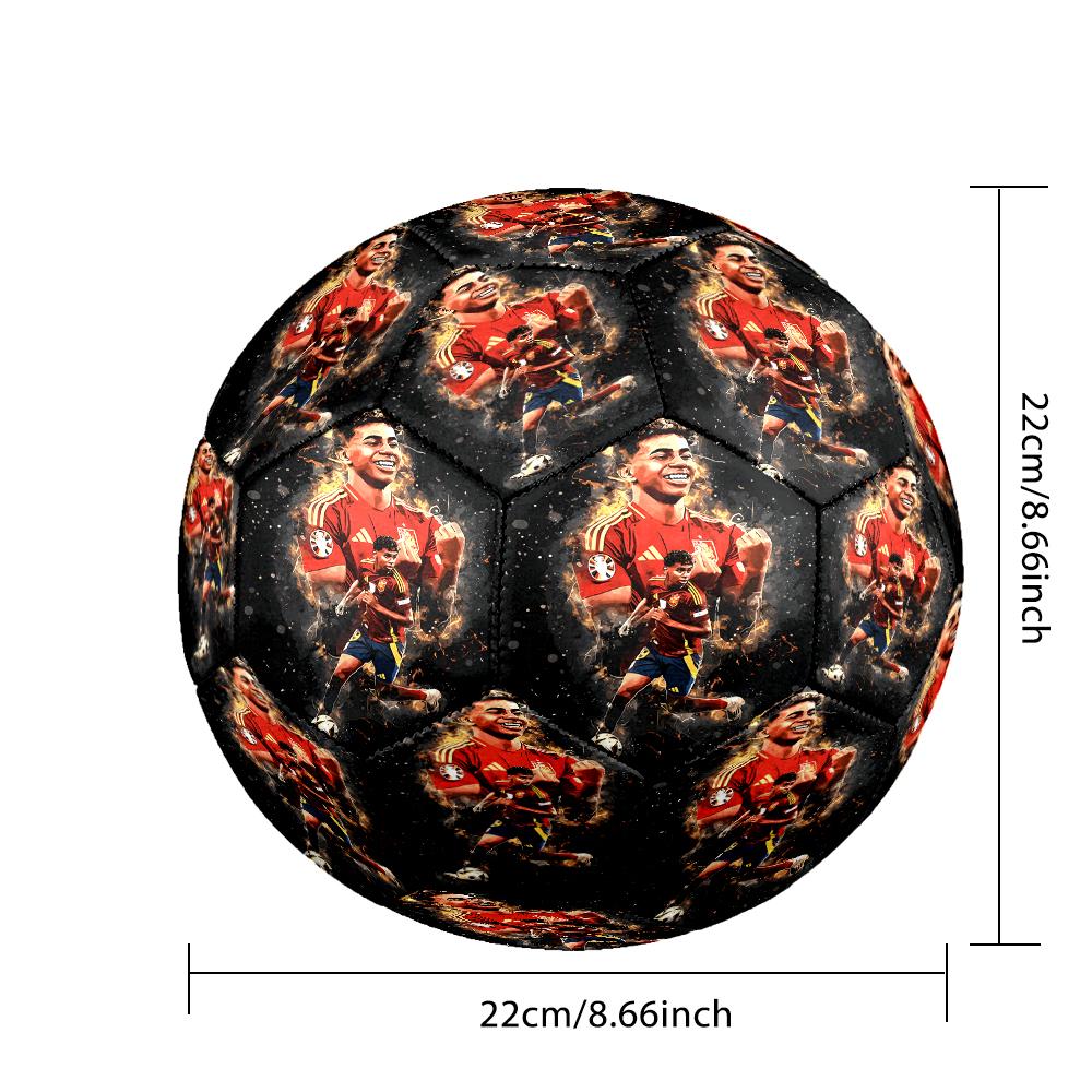Lamine Yal Celebration Size 5 Soccer Balls, Anti-Slip, Protective Football, Outdoor Sport, a Unique Gift Suitable for him/her, Birthdays