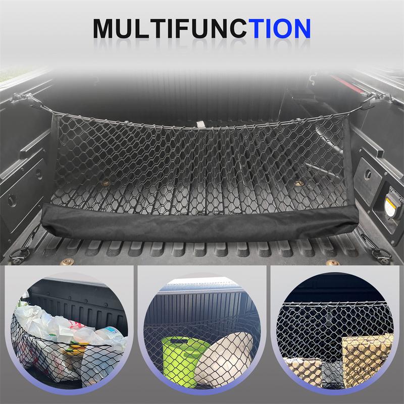 For Chevy Silverado For GMC Sierra 2013-2024  Car Trunk Net Elastic Luggage Net Cargo Organizer Storage Car Mesh Network Pocket