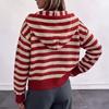Women's Cardigan, Striped, Color-Block, Long Sleeve for Spring and Fall