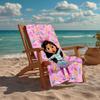 Ultra-Soft Beach Towel with Gabby’s Dollhouse Theme,Ideal for Pool - Camping, Diving - Perfect Travel Essential, Vibrant Beach Towel.