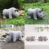 Peluche Realistico di Rinoceronte Per Ragazzi Animale Zoo Bambola Imbottita Regalo di Compleanno Per Bambini Morbido e Coccoloso