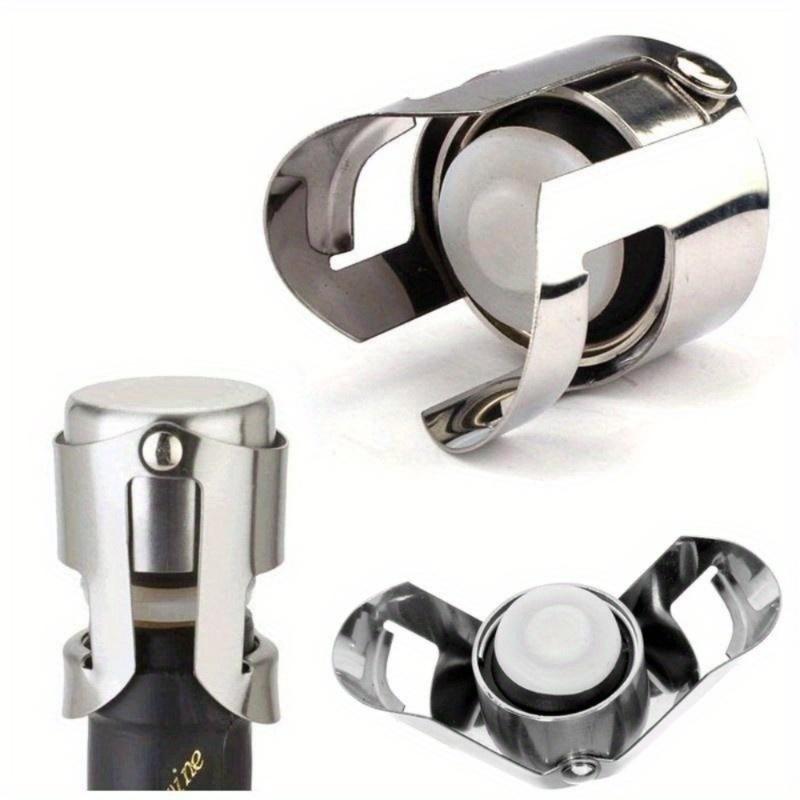 1pc Professional Stainless Steel Champagne Sparkling Wine Bottle Sealer Stopper