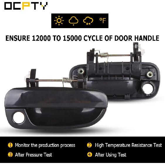 OCPTY Door Handle Exterior Front Passenger Right Side Replacement Fit 2000-2005 for Hyundai Accent Outside Door Handle Smooth Black