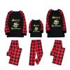 European & American Christmas Homewear Set with Plaid Pants - 2-Piece Outfit