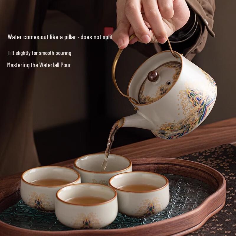 Jiumuqing Ru Kiln Ceramic Kung Fu Tea Set