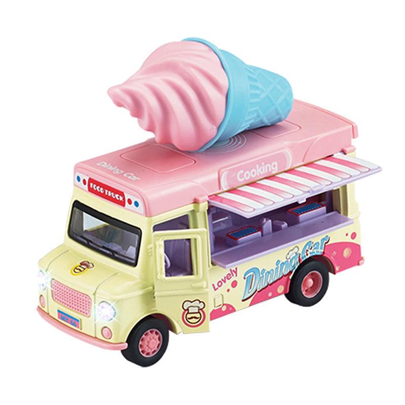Douyin Hot Q Version Pretend Play Toy Mingyuan Hamburger & Ice Cream Car