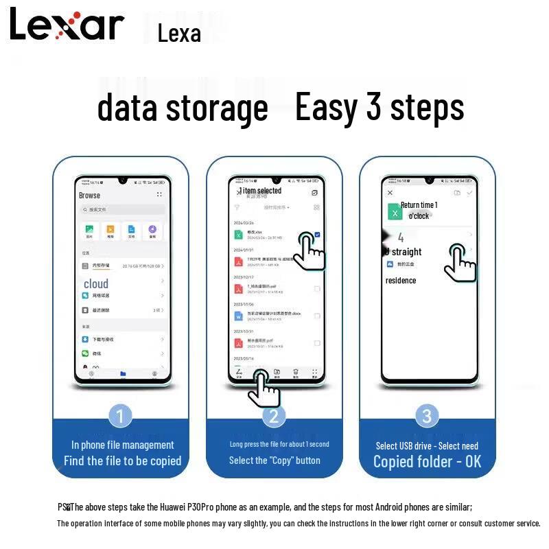Lexar D400 USB 3.2 Type-C Dual-Interface Mobile Flash Drive