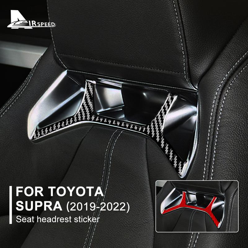 Real Soft Carbon Fiber Sticker For Toyota Supra GR A90 A91 MK5 2024 2025 Car Seat Headrest Accessories