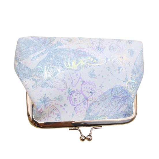 Butterfly Print Coin Purse, Women Small Change Purse, Gradient Butterfly Kiss Lock Closure Pouch for Coins Cards Cash