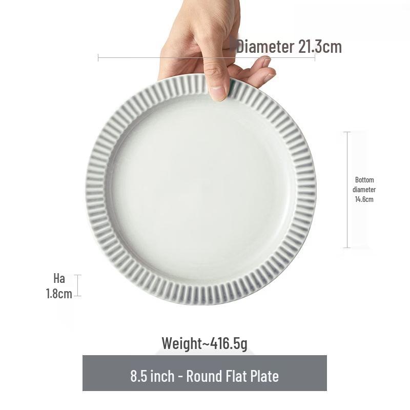 French Underglaze Ceramic Plate