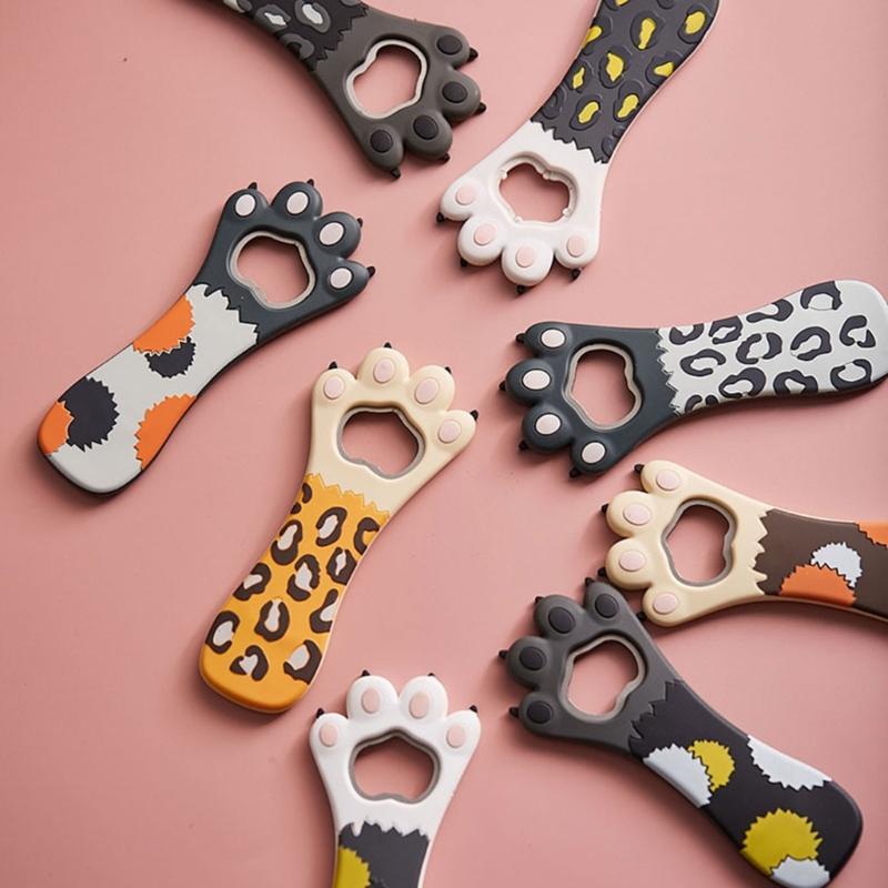Novel Magnetic Cat Paw Bottle Opener Big Ripple Beer Silicone Opener Unique Birthday Beer- Gift for Women Men Boyfriend