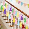 Paper Bunny Spiral Hanging Decor Colorful Party Decoration Flag Pom Pom Garland  Home Parties