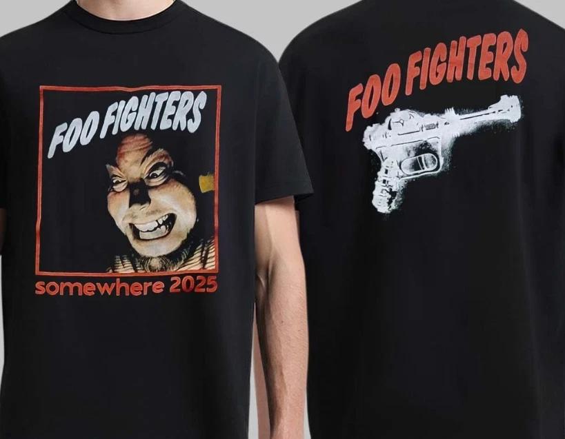 Foo Fighters Somewhere 2025 30-й Тур Двусторонняя Футболка XL