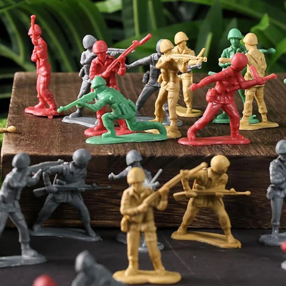 12/36pcs 5cm Plastic Soldier Figurin Sand Table Exercise Military Model Scene Props Desktop Decoration Collection Gift YMY