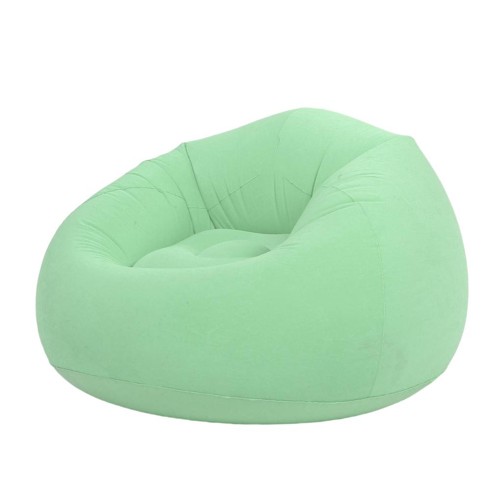 Uppblåsbar bönpåse utan bönor PVC Mjuk flockning Ergonomisk uppblåsbar loungefåtölj för vardagsrum sovrum