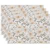 4/6/8PC Floral Placemats Washable Linen Farmhouse Table Mat for Party Holiday Kitchen Dining Table Decoration