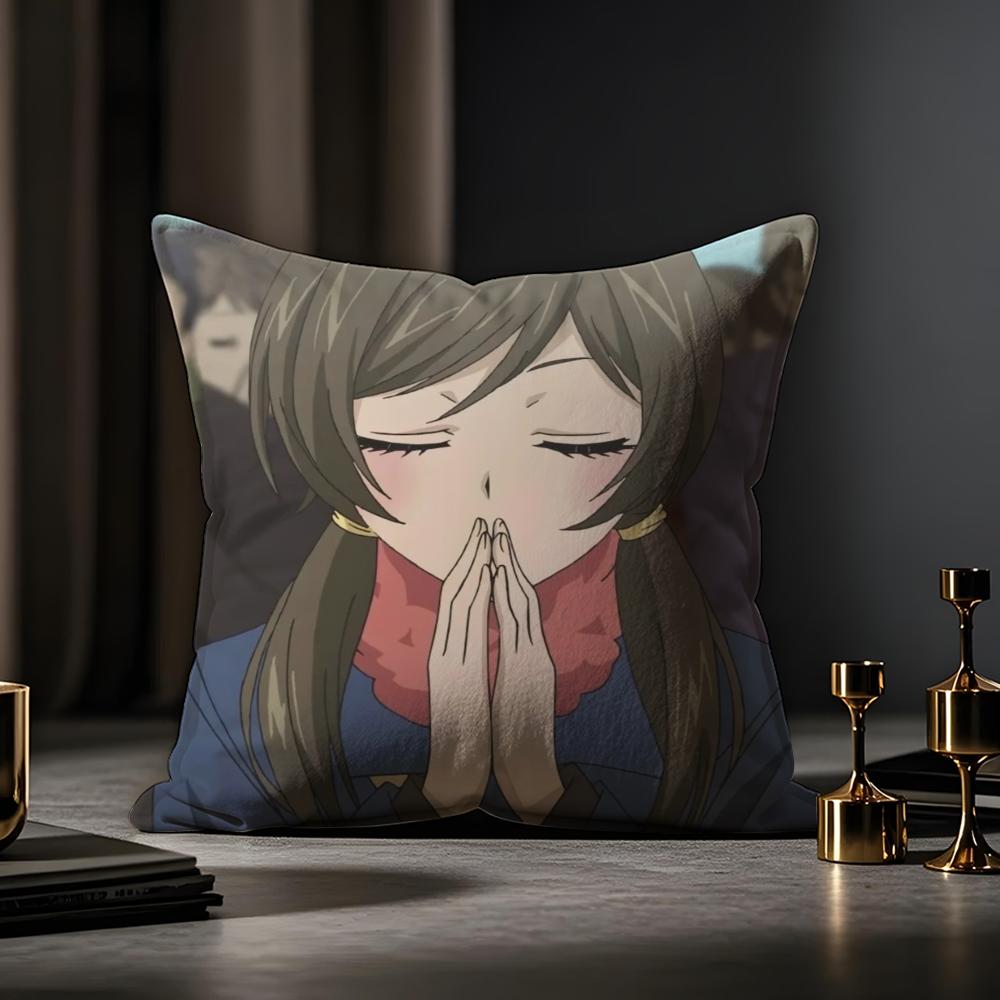 K-Kamisama Hajimemashita Cushion Cover Anti-dustmite Pillowcase Invisible Zipper Silky Short Plush Sofa Cushion Cover