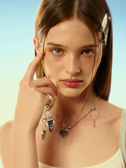 

SENTIMENTS NO.552 [silver PinK] 24 COLOR WHISTLE KEY RinG silver PinK