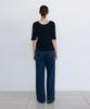 Beullaengkeulumumeon Boat Neck Half Knit_Navy