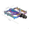 Mountain Bike Pedals Colorful MTB Bicycle Flat Aluminum 9/16" 3 Bearing Lightweight