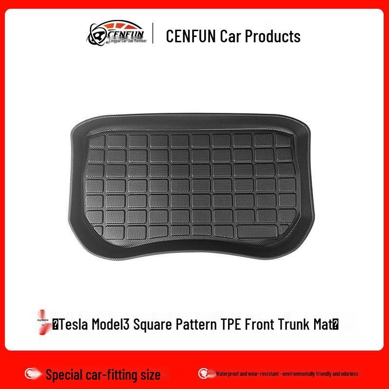 Tesla Model 3/Y Injection Molded Floor Mats - Original Trunk Mat for Left and Right-Hand Drive.