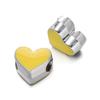 5 pezzi/Lotto Perline CCB Colorate a Forma di Cuore con Foro Grande Distanziatori Perline Sfuse per Braccialetti Collane Accessori per la Creazione di Gioielli