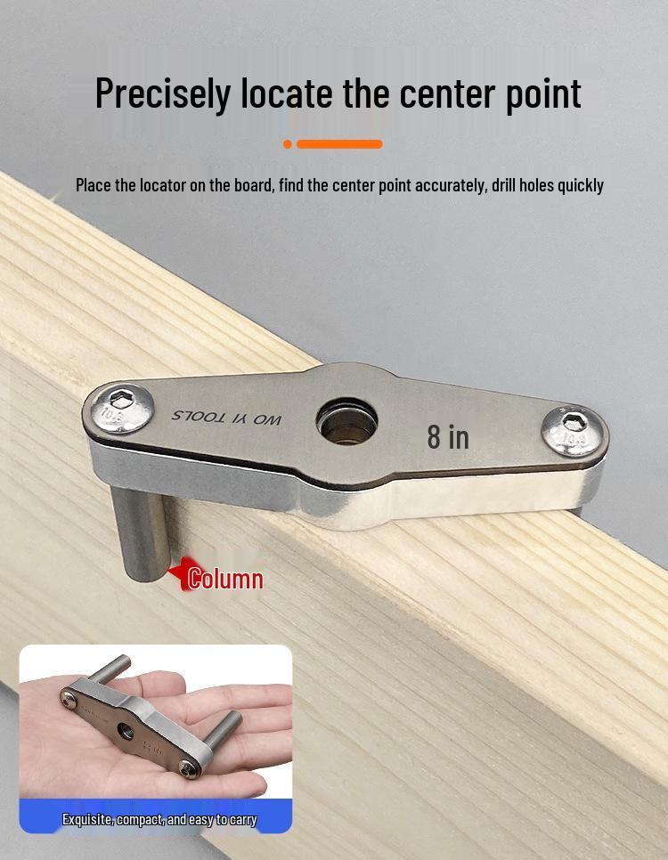 Vertical Drilling Locator: Quick Jointing Center Hole Punch Assistant for 2.5-15mm Wood Board