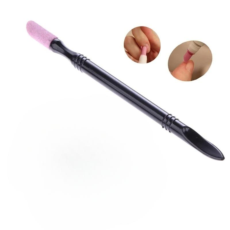 Lime à ongles en pierre de quartz à double tête, pierre à poncer, bâtonnet à cuticules, manucure, tige à polir, coupe-ongles, pousse-cuticules, fournitures de polissage
