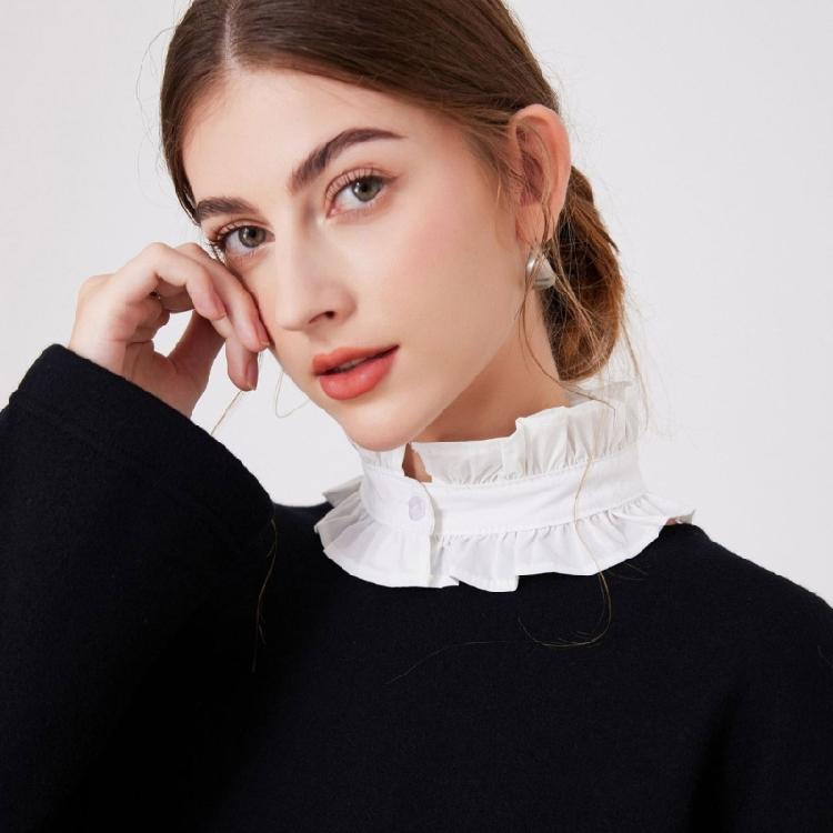 Vintage Plissiert Rüschen Falscher Kragen Einsatz Abnehmbarer Kragen Falscher Blusenkragen Halskrause Choker Modische Statements
